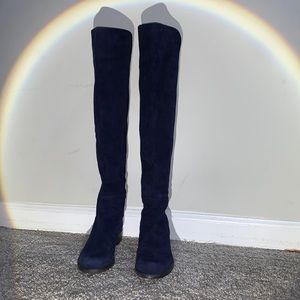 Stuart Weitzman 5050 Blue Suede Over-the-knee Boots